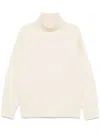 Totême Double-knit Turtleneck Sweater In Weiss
