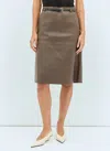 Totême Toteme Women Double Leather Skirt In Brown