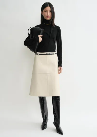 Totême Double Leather Skirt Off-white