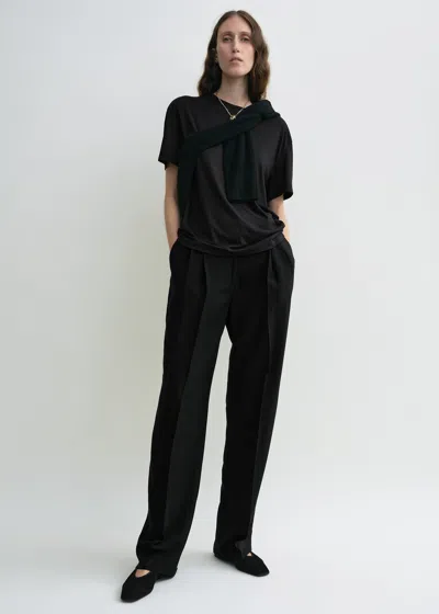 Totême Double-pleat Fluid Trousers Black