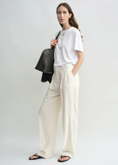 Totême Double-pleat Fluid Trousers Ecru S In White