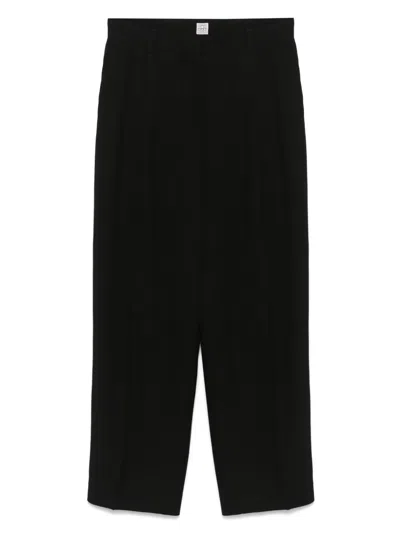Totême Double-pleat Trousers In Black