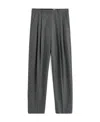 Totême Double-pleated Tailored Trousers In Gray