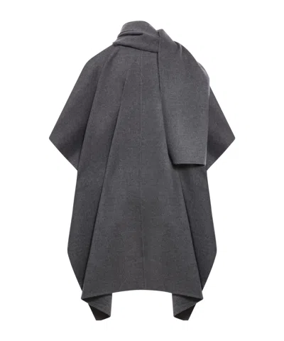 Totême Toteme Doublé Scarf Coat Clothing In Gray