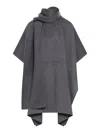 Totême Grey Coat With Scarf In Wool Woman