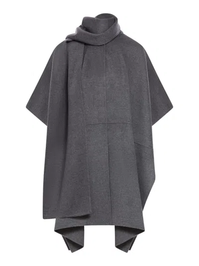 Totême Toteme Doublé Scarf Coat Clothing In Gray