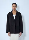 Totême Navy Cropped Jacket In Black