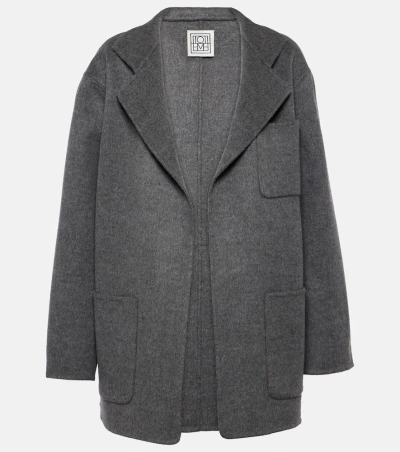 Totême Toteme Double Faced Wool Jacket In Grey