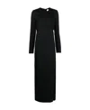 Totême Column Sash Cady Dress In Black