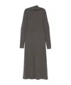 Totême Draped Jersey Dress In Black