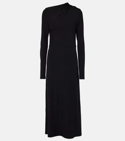 TOTÊME DRAPED JERSEY MAXI DRESS