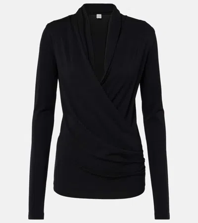 TOTÊME DRAPED JERSEY TOP