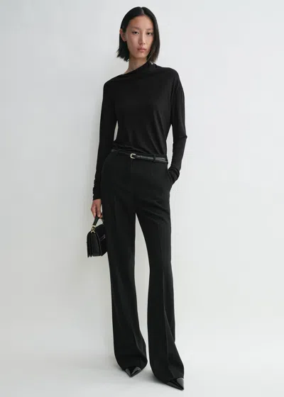 Totême Draped Jersey Top Black