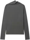 Totême Draped Jersey Top In Grey