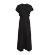 Totême Slouch Waist Crinkled Dress Black In Black
