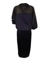 Totême Draped Midi Dress In Black Satin In Black