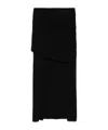 Totême Draped Midi Skirt In Black