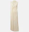 Totême Womens Toteme Scarf Wrap-front Knitted Maxi Dress In Neutral