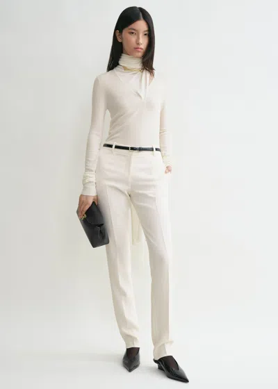 Totême Draped-scarf Fine Knit Off-white