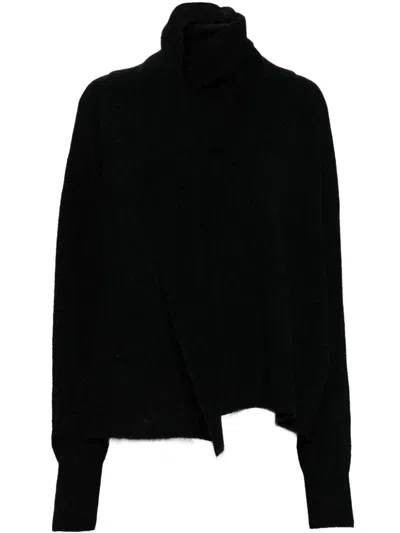 Totême Draped Scarf Jumper In Granite