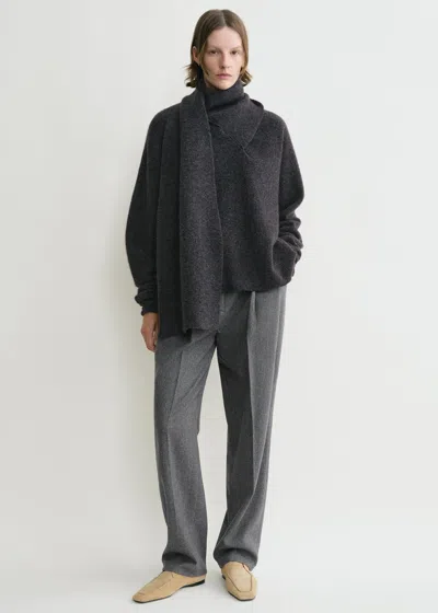 Totême Draped-scarf Knit Granite