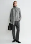 Totême Draped-scarf Knit Grey Melange In Grey Melange