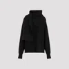 Totême Black Draped Sweater In Polyamid Blend Woman In Granite