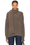 Totême Attached-scarf Sweater In Truffle