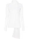 Totême Draped-scarf Sweater In White