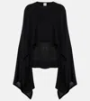 Totême Draped Silk Top In Black