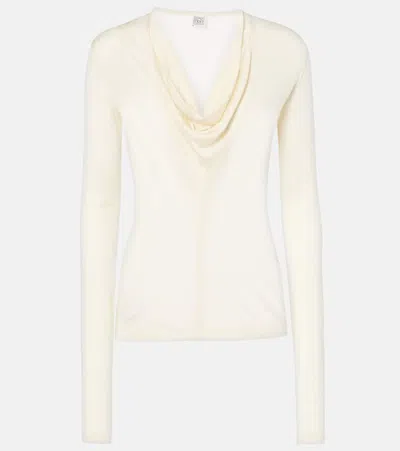 Totême Draped Top In Neutrals