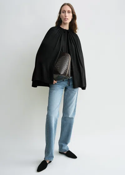 Totême Drawstring Cape Black