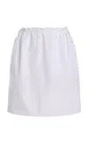 Totême Drawstring Poplin Mini Skirt White