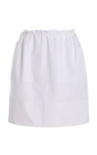 TOTÊME DRAWSTRING COTTON MINI SKIRT