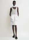 Totême Drawstring Poplin Mini Skirt White