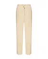 Totême Press-creased Drawstring Trousers In Nude