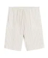 Totême Drawstring-waist Pinstripe Shorts In White