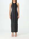Totême Toteme Womens Black Striped Sleeveless Knitted Maxi Dress