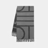 Totême Écharpe Monogram Jacquard - Toteme - Laine - Gris In Grey