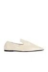 Totême Beige Elastic Back Loafers In Sand