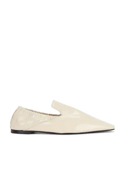 Totême Elastic Back Leather Loafer In Sand