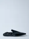 Totême Black Elastic-back Leather Loafers In Black