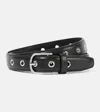 Totême Embellished Leather Belt In Schwarz