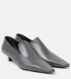 Totême Embossed Leather Pumps In Grey
