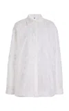 Totême Embroidered Cotton-silk Shirt