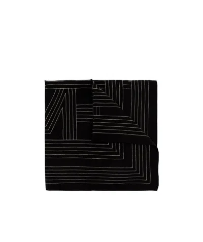 Totême Embroidered Logo Scarf In Black