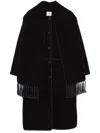 TOTÊME EMBROIDERED SCARF COAT,244.WRO0131.FB0292