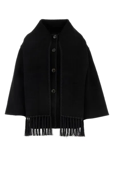 Totême Embroidered Scarf Jacket-36 Nd Toteme Female In Black