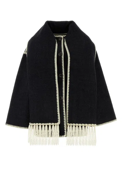 Totême Embroidered Scarf Jacket-32 Nd Toteme Female In Black