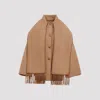 Totême Embroidered Scarf Wool Blend Jacket In Camel